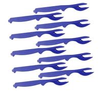 Sosoport Forchette per Frutti di Mare 10 Pezzi in Plastico Blu Resistenti per Sgusciare Granchio e Gamberi Utensili da Cucina Pratici e Multifunzione