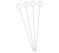 Sosoport Ganci per Girare Anelli 4Pezzi, utensile da Cucito in Metallo Argento 26,4 cm, per Elastici e Nastri, Accessorio per riparazioni di Abiti