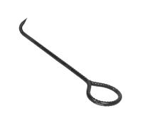 Sosoport gancio del coperchio del tombino gancio di trappola della porta del garage Hook per strumenti di magazzino strumento di sollevamento tondo per cemento armato Black