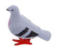 Sosoport Giocattolo a Molla Piccoli Uccelli Giocattoli a Carica Giocattolo di Un Orologio Falso Statua di Uccelli Figure di Uccelli Falso Topper per Torta di Uccelli Plastica Grigio