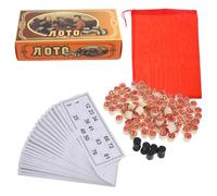 Sosoport Gioco Bingo 90 Numeri, Carte Doppie in Legno, Set Classico | Feste e Gruppi, Accessori in Carta e Abs, per Genitori, Gioco da Tavolo