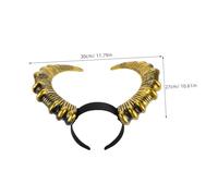 Sosoport Halloween Devil Horns Headband Oro Cornice per Forma Capra per Adulti e Accessorio Cosplay per Feste Mascherate Compleanni e Fotografici