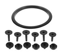 Sosoport Kit Accessori per Batteria Protezione Foro Cassa, Manicotto Piatto e Cappuccio Sgancio Rapido, Plastica, Nero, per Drum Set e Hardware, Studio Recording e Gig