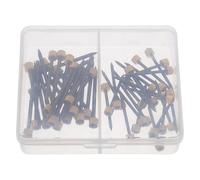 Sosoport Kit da 50 Chiodi Neri in Ottone per Appendere Cornici e Quadri, Piccoli Chiodi da Muro Testa in Ottone per Fissaggio Stabile su Cartongesso e Cemento, Accessori per Decorazioni