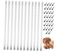 Sosoport Lame Di Ricambio Per Taglia Pane Ad Arco 12 Pezzi in Acciaio Resistente, Utensile Da Cucina Viti Per Affettatrice Per Taglio Preciso e Senza Briciole, Set Per Uso Domestico e Professionale