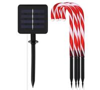Sosoport Lampada LED Solare Supporto Forma di Bastone da Passeggio per Esterni Decorazione Tema Natale per Giardino Patio e Cortile