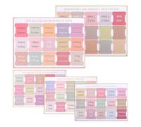 Sosoport Linguette Autoadesive per la Bibbia 5 Fogli Etichette Indice in Caratteri Dorati Resistenti e Facili da Leggere per Studio Biblico e Organizzazione Libri Sacri