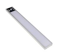 Sosoport Luce LED Sottopensile Sensore di Movimento Ricaricabile e Magnetica 30 CM in Alluminio Argento Luce Notturna per Armadio e Cucina per Interni come Soggiorno e Camera da Letto