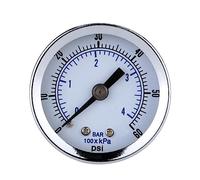 Sosoport Manometro a Doppia Scala 0-60 Psi per Aria Misuratore Pressione Filettatura 1/8 Npt per Pneumatici Auto e Attrezzature Pneumatiche