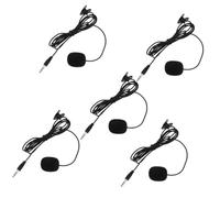 Sosoport Microfono Clip-on Volume Regolabile e Suono Chiaro | PVC Semplice, 5 Pezzi Inclusi, per Computer Desktop e Tablet, Distanza Didattica, Famiglie