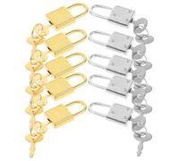 Sosoport Mini Lucchetto Vintage in Metallo per Bagagli e Borse, 10 Pezzi con Chiavi Uniche, Lucchetti per Giochi Pirata e Diario, per Viaggi, Scuola e Casa, Serratura Compatta e Resistente