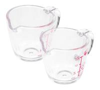 Sosoport Misurino da Cucina 15ml Set 2 Pezzi, Tazza Graduata in Materiale As Resistente Agli Urti con Manico Comodo, per Dosaggi Precisi di Latte e Condimenti in Casa e Ristorazione