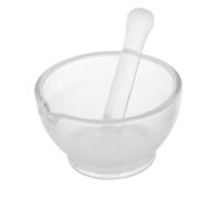 Sosoport Mortaio e Pestello in Vetro per Laboratorio e Cucina Mini Mortaio Multifunzione per Spezie Aglio e Medicina Grinder Manuale Preciso per Sostanze Farmaceutiche