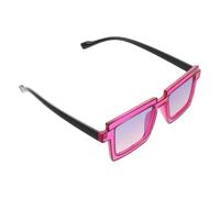 Sosoport Occhiali da Sole Donna Retrò Cartoni Fluorescenti in PC per Feste | Stile Vintage Europeo Americano, Colori Neon a Blocchi, Leggeri, per Foto e Shopping