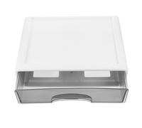 Sosoport Organizer da Scrivania Cassetto in Plastica PP Cassetti Portadocumenti A4 Grande Contenitore Salvaspazio Multifunzionale per Ufficio e Casa Colore Bianco Perla Cassetto