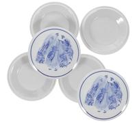 Sosoport Palette Ceramica a 5 Livelli Impilabile per Miscelazione Colori, Vassoio Rotondo per Vernici e Pigmenti Acquerelli, Strumento Pittura per Artisti e Studenti D’Arte, Stile Casuale