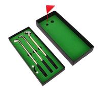 Sosoport Penne Golf Mini Scrivania con Bandierina e Pallina Penne Eleganti per Ufficio Astuccio Organizer Incluso Regalo per Appassionati e Professionisti