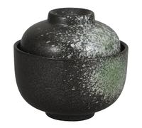 Sosoport Pentola in Ceramica Stile Giapponese Coperchio per Cucina | Nero, Outlook Semplice e Classico, per Ricette Giapponesi, Stufati Domestici, Zuppiera Ceramica