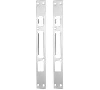 Sosoport Piastra di Rinforzo per Porta in Acciaio Inox 12 MM Spessore Kit 2 Pezzi Piastra di Battuta Antiurto Copertura per Serratura Porta per Sicurezza Porte D’Ingresso e Garage