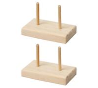 Sosoport Porta Bobine in Legno Resistente, Set da 2 Portarocchetti per Filo da Cucito, Organizzatore Pratico per Uso Domestico in Progetti di Ricamo e Quilting