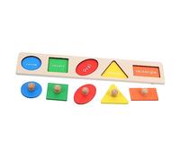 Sosoport Puzzle Geometrici in Legno Educativo Con Manopole Sviluppo Sensoriale e Capacità Problemi Per Prescolari