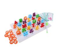 Sosoport Puzzle Legno Educativo Riconoscimento Montessori per Sviluppo Cognitivo Puzzle per Apprendimento Dellalfabeto Dei Giochi Prescolari per Riconoscimento