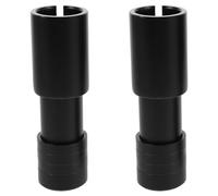 Sosoport Rialzo Attacco Manubrio Bicicletta 12 CM in Lega di Alluminio Nera Estensione Manubrio per Mountain Bike e Bici da Strada Kit 2 Pezzi Montaggio Rapido per Guida Confortevole