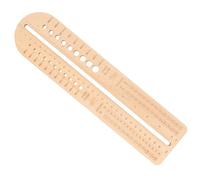 Sosoport Righello Calibro per Maglieria in Legno, Strumento di Misurazione per Ferri da Maglia e Uncinetto, Accessorio Leggero e Portatile per Uso Domestico e Artigianato