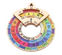 Sosoport Ruota delle Quinte in Legno, Strumento Rotondo per Suono e Accordi | Aiuta a Visualizzare le Tonalità, Mostra le Modifiche di Chiave, per Aula e Casa, Finitura Lucidata, per Ukulele