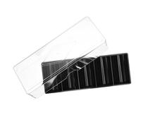 Sosoport Scatola -Fiches da Poker in Acrilico Trasparente Custodia per Fiches Professionale Vassoio Portatile per Giocatori Poker