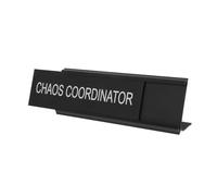 Sosoport Scheda da del mediatore del coordinatore ufficio piastra da per coordinatore targhetta con il nome divertente alluminio Nero