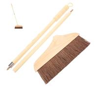 Sosoport Scopa Spazzola Rigida e Morbida per Pulizia Casa e Ufficio, Manico in Legno Cordino per Appendere, Strumento Multifunzionale per Spazzare Interni e Angoli Difficili