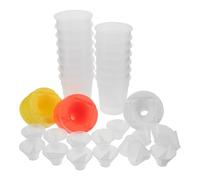 Sosoport Set 15 Bicchieri di Vernice Trasparenti Anti-rovesciamento con Coperchio in Plastica Robusta, Contenitori per Pittura Riutilizzabili per Lezioni D’Arte e Forniture Riutilizzabile