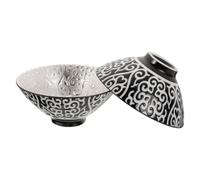 Sosoport Set 2 Pezzi Tazze da Tè in Ceramica Nero Superficie Liscia e Facile da Pulire, Design Speciale a Forma di Cappello di Bambù, Perfette per Collezioni Esclusive e Regali
