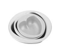 Sosoport Set 3 Stampi per Torte a Forma di Cuore in Lega di Alluminio Antiaderente Mini Teglie per Cheesecake e Brownie Stampi in Metallo per Cottura Creativa in Forno Dimensioni