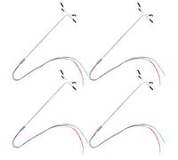 Sosoport Set 4 Pezzi Lampioni LED in Miniatura per Decorazione Paesaggio Materiale Metallo e Abs per Giardino in Miniatura e Modelli di Casa