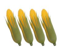 Sosoport Set 4 Pezzi Mais Finto Realistico in Materiale Durevole Ornamento Artificiale per Decorazione Cucina e Supporto Fotografico Riproduzione Vegetale Simulata per Casa Ristoranti e