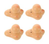 Sosoport Set 4 Pezzi Volti di Gnomi in Resina 54x61mm per Decorazioni Fai da Te, Accessori per Bambola Nana Artigianale, Dettagli Espressivi per Ornamenti Stagionali di Pasqua e