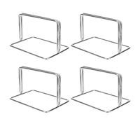 Sosoport Set 4 Supporti Divisori in Acciaio per Pannelli Separatori Fissaggio Senza Fori per Scrivanie Studenti Ufficio e Sale d'Esame