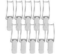 Sosoport Set da 10 Chiusure a Leva in Acciaio Inossidabile per Piccole Scatole e Portagioie Fibbie a Scatto Molla a Becco D’Anatra Cerniere di Ricambio per Cassette degli Attrezzi e