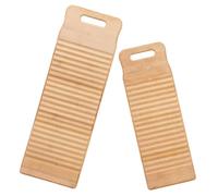 Sosoport Set da 2 Asse Lavamani in Bambù Antiscivolo 40x15cm e 50x18cm, Tavola per Lavaggio a Mano Biancheria Intima e Panni Ragazzo Ragazza, Strumento Manuale per Pulizia Bucato Casa