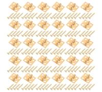 Sosoport Set da 60 Cerniere Dorate in Miniatura per Scatole Portaoggetti Piccole Cerniere Pieghevoli in Metallo per Bauli e Case delle Bambole Design Robusto e Compatto per Progetti