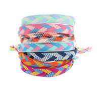 Sosoport Set di 7 Bracciali Intrecciati in Cotone Stile Hippie | Misura Regolabile, Design Annodato e Colorato, per Polsi e Caviglie, come Pensiero tra Amiche Stile Casuale