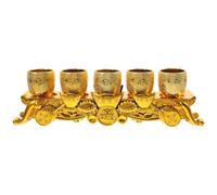 Sosoport Set di Coppe da Offerta Base, Oro, Plastico, Stile Retrò | Altare Domestico e Riti , Finitura Liscia, Base Stabile e Sicura, Look Tradizionale