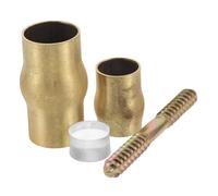 Sosoport Set Giunti in Ottone per Bastoni da Passeggio Anziani, Ghiera Antiscivolo in Rame, Accessori Fai da Te per Aumento Stabilità e Sicurezza Uso Interno ed Esterno