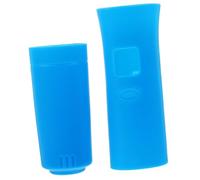 Sosoport Set Protezioni per Microfono in Silicone Blu Antiscivolo, Custodia Copri-microfono Resistente e Flessibile per Protezione da Urti, Adatta per Uso Ktv e Microfoni Wireless,