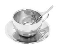 Sosoport Set Tazzine Caffè Elegante in Acciaio Inox, con Cucchiaino
