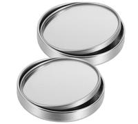 Sosoport Specchietto Retrovisore da Scrivania per Monitor Computer Specchio Sicurezza per Cubicoli Cornice Argento Regolabile per Uffici Doppio Schermo Installazione Rapida