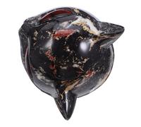 Sosoport Statuetta Gatto Nero in Resina con Occhi Scarlatti Scultura Miniatura per Decorazione Tavolo Libreria e Ufficio Ornamento Artistico Resistente e Versatile per Amanti dei Gatti