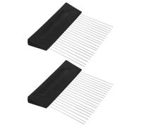 Sosoport Strumenti per Texture Artistica 2 Pezzi in Acciaio Inox, Pettini per Decorazione Murale e Finitura Venature Legno, Utensili per Pittura su Cartongesso e Pareti Textured